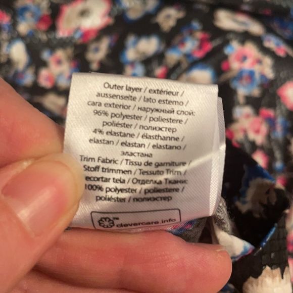 ROTATE Birger Sierra floral ruched long sleeve top black multi nwot - Picture 14 of 14